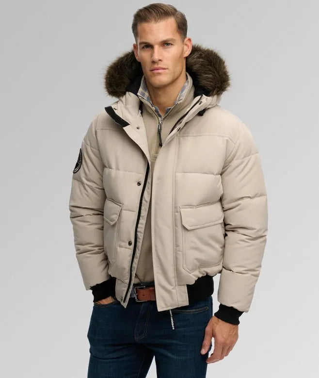 Everest Hooded Puffer Bomber Jacket