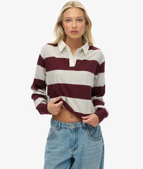 Athletic Essentials Cropped Stripe Rugby Top