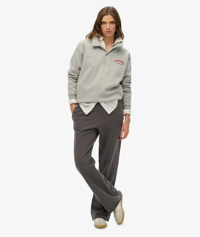 Athletic Tonal Embroidered Wide Leg Joggers
