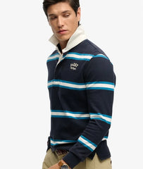 Vintage Athletic Stripe Rugby Top