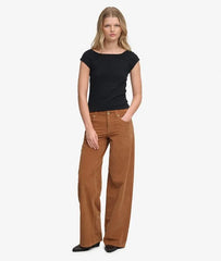 Mid Rise Baggy Corduroy Trousers