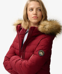 Fuji Faux Fur Hooded Mid Length Coat