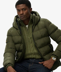 Hooded Sports Puffer Jacket