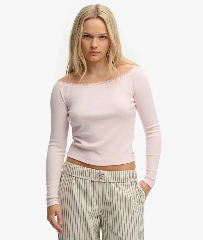 Athletic Essentials Lace Long Sleeve Top