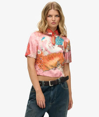 Mandarin Jacquard Top