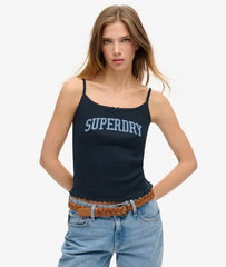 Athletic Essentials Graphic Pointelle Cami Top