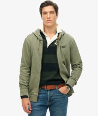 Essential Logo Washed Zip Hoodie