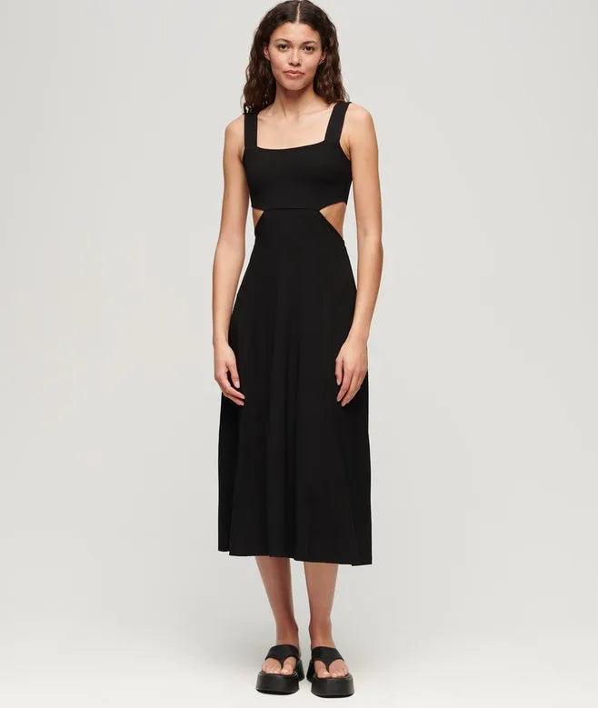Jersey Cutout Midi Dress