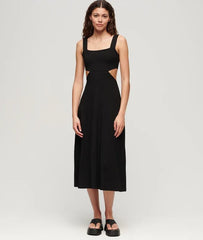 Jersey Cutout Midi Dress