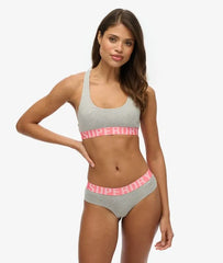 Organic Cotton Large Logo Crop Bralette
