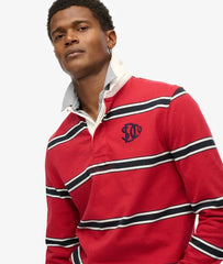 Vintage Athletic Stripe Rugby Top