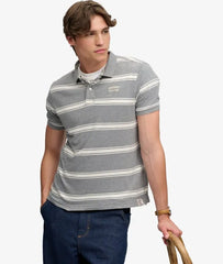 Vintage Stripe Jersey Polo Shirt