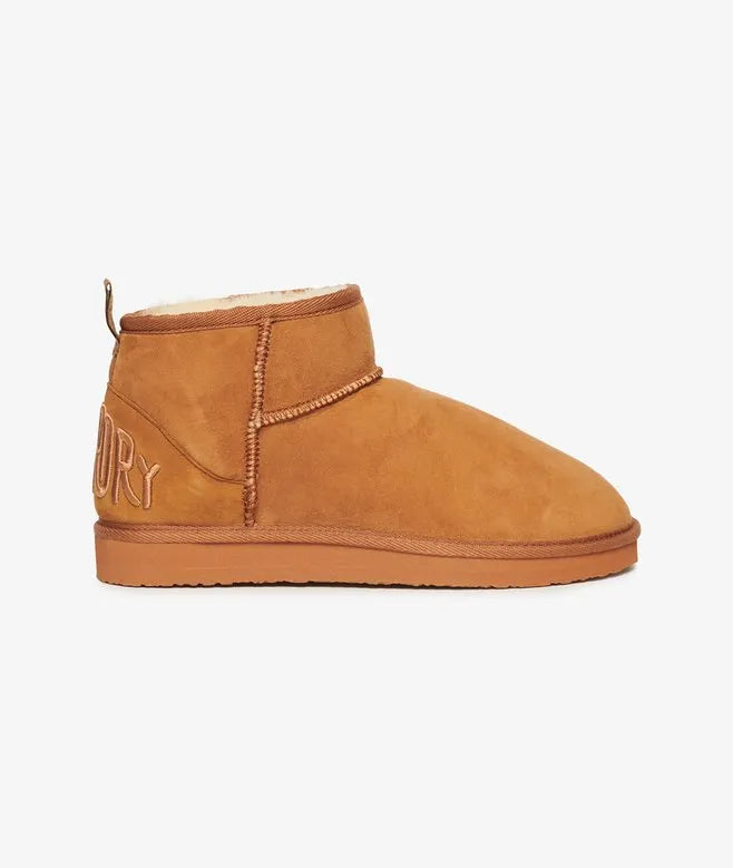 Suede Sherpa Mini Boots